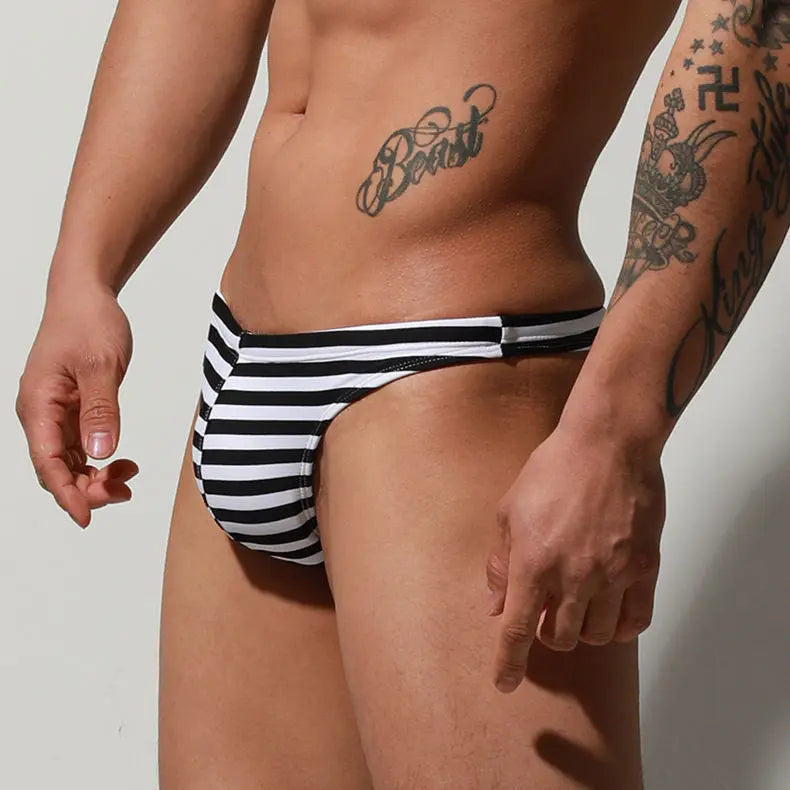 B&W Stripes Speedo Desmiit
