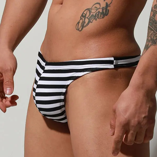 B&W Stripes Speedo Desmiit