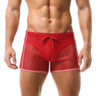 Fishnet Transparent Shorts Seobean Swimwear Men Sexy Gay Swimming Trunks Beach See-through Mesh Swimsuit Boxer Briefs Underwear The Locker Room Jock