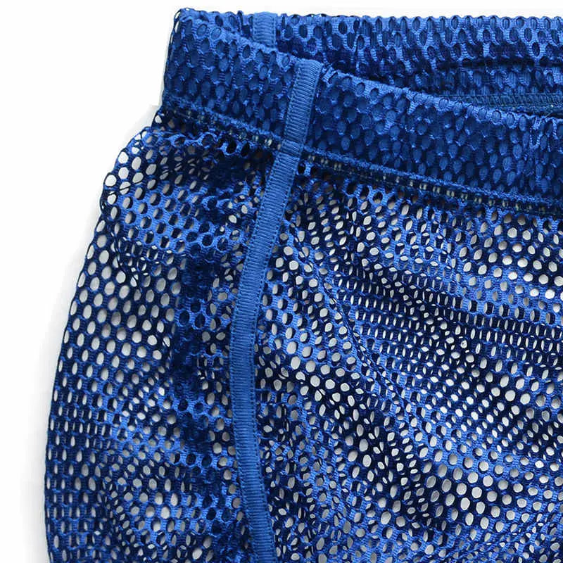 Fishnet Transparent Shorts Seobean Swimwear Men Sexy Gay Swimming Trunks Beach See-through Mesh Swimsuit Boxer Briefs Underwear The Locker Room Jock