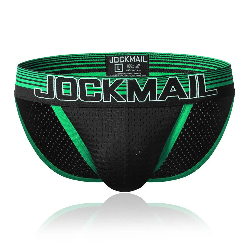 Jockmail Black Mesh Sport Brief Jockmail