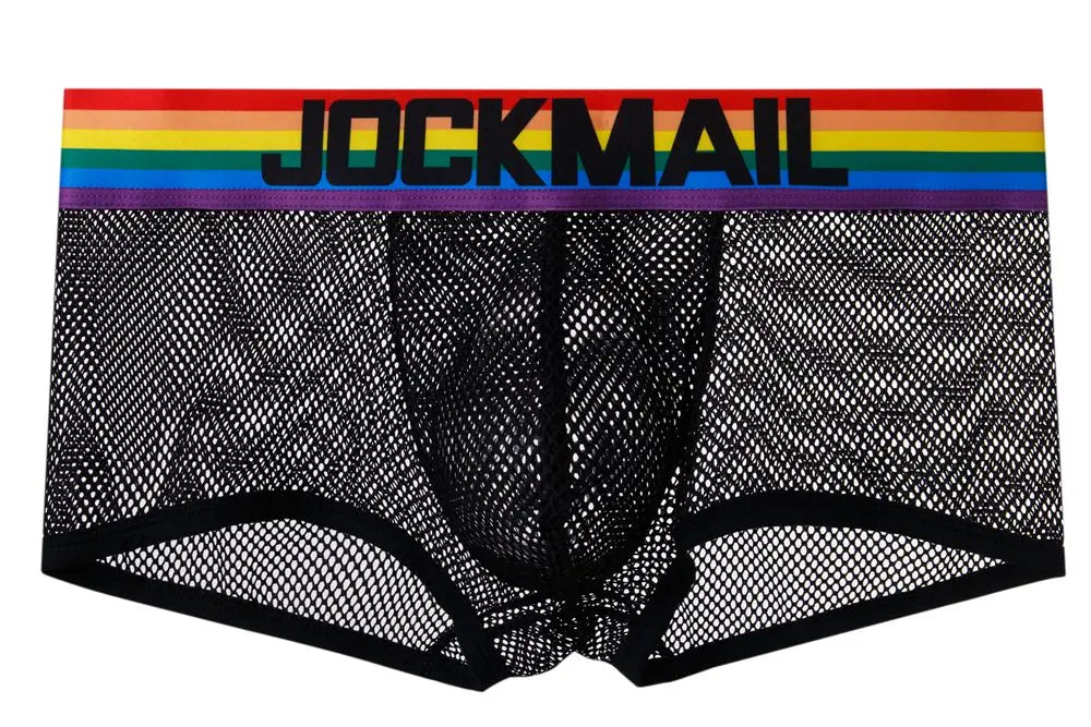 Jockmail Rainbow Mesh Trunks Jockmail