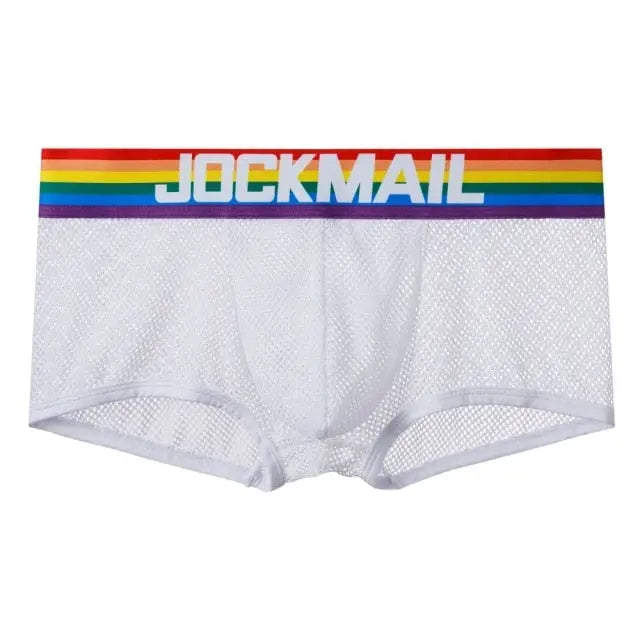 Jockmail Rainbow Mesh Trunks Jockmail