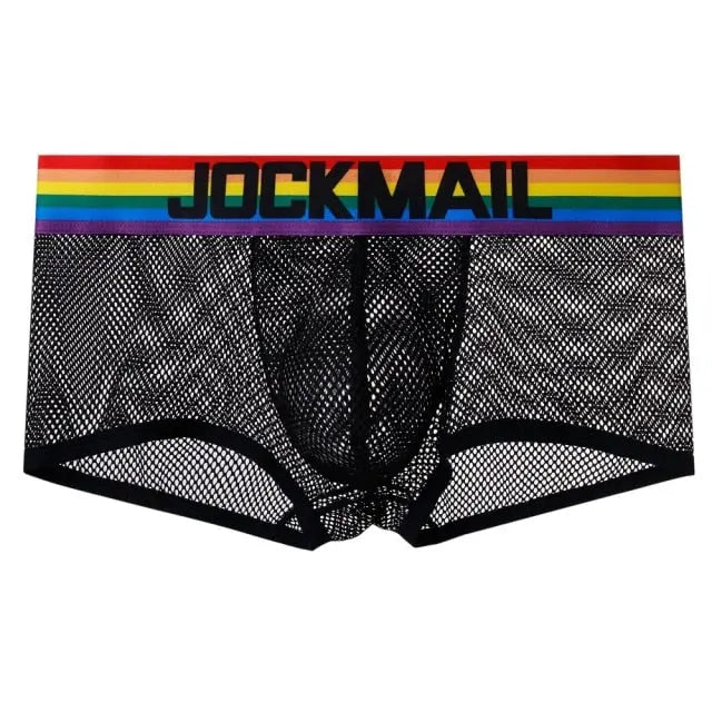 Jockmail Rainbow Mesh Trunks Jockmail