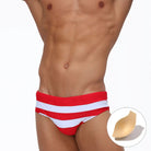 Men's Swim Briefs Sexy Swimming with Open Back Zipper Sport Beach Pants Swimsuit Swimwear Sexy Male Bathing  Suilt Surfing The Locker Room Jock