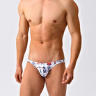Red Pattern Thin Speedo Desmiit
