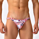 Red Pattern Thin Speedo Desmiit