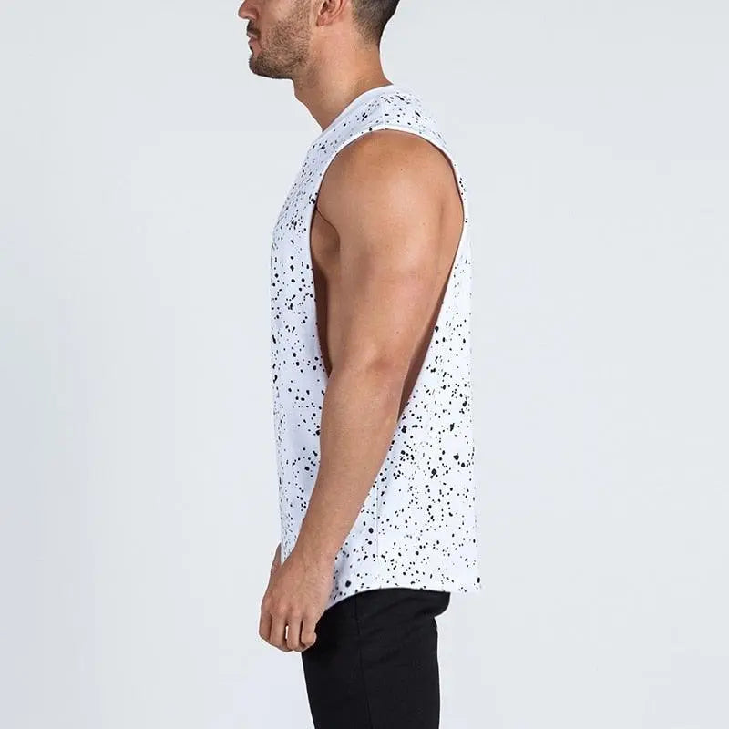 Summer Splatter Dot Print Tank Top - The Locker Room Jock