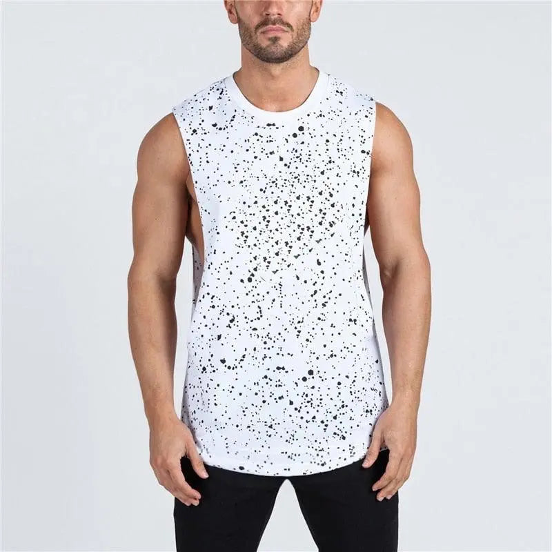 Summer Splatter Dot Print Tank Top - The Locker Room Jock