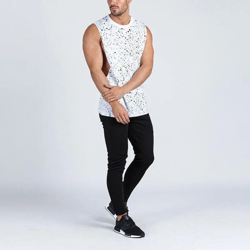 Summer Splatter Dot Print Tank Top - The Locker Room Jock