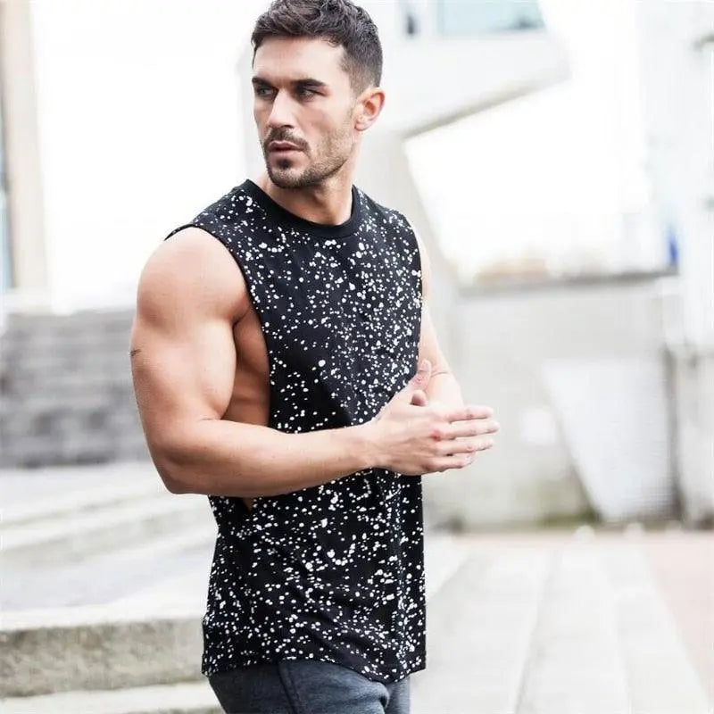 Summer Splatter Dot Print Tank Top - The Locker Room Jock