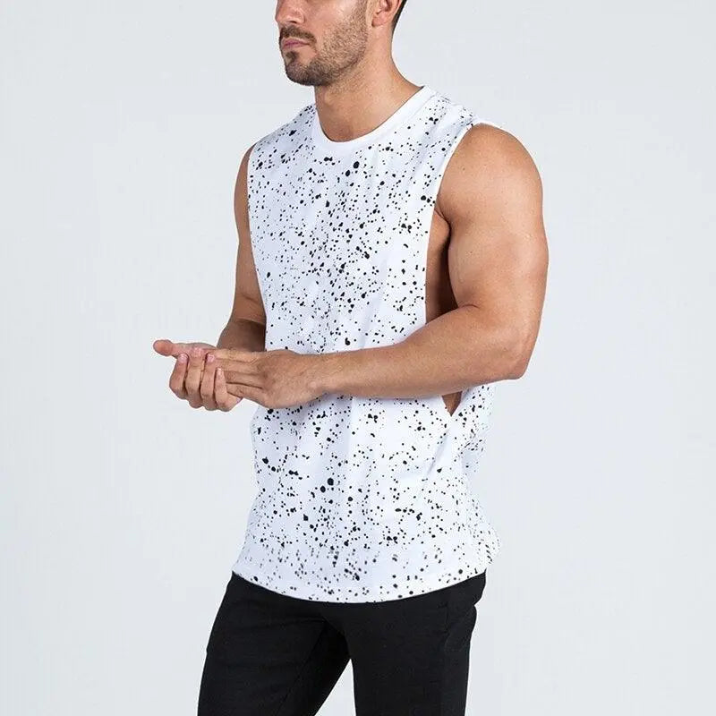 Summer Splatter Dot Print Tank Top - The Locker Room Jock