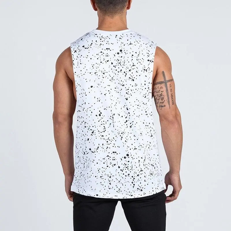 Summer Splatter Dot Print Tank Top - The Locker Room Jock