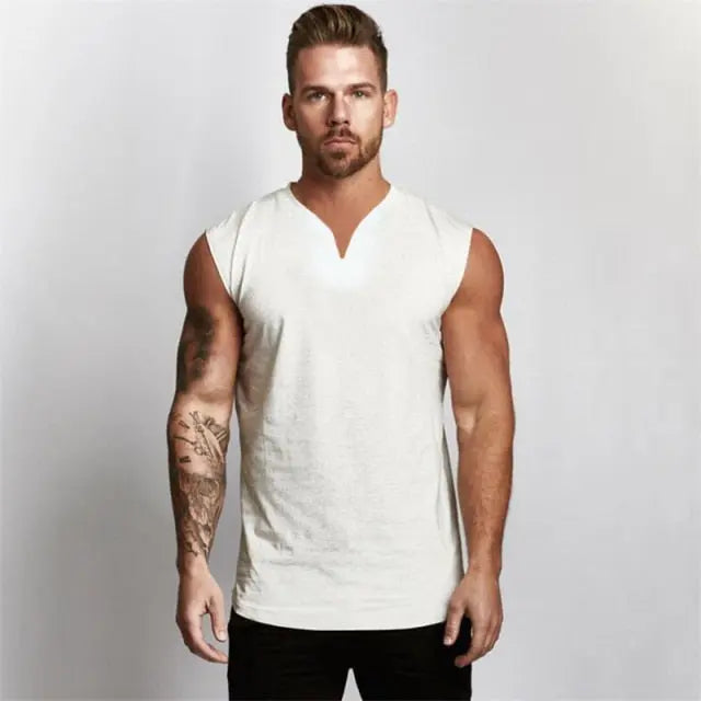 V Neck Fitness Shirt Muscleguys