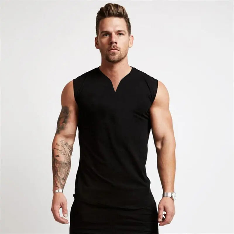 V Neck Fitness Shirt Muscleguys