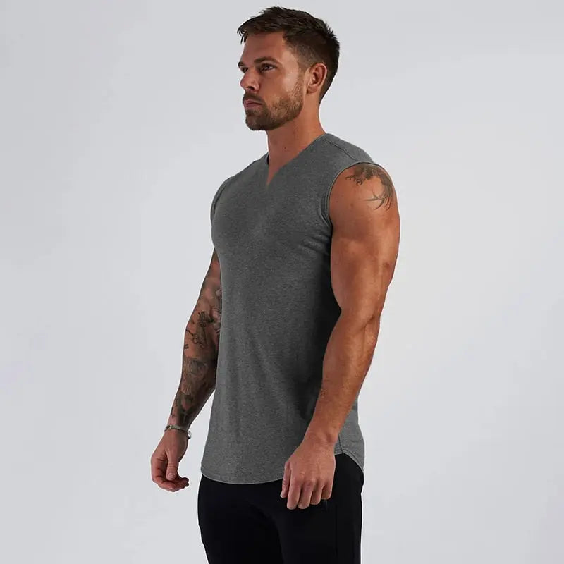 V Neck Fitness Shirt Muscleguys