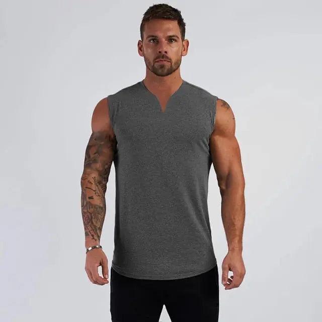 V Neck Fitness Shirt Muscleguys