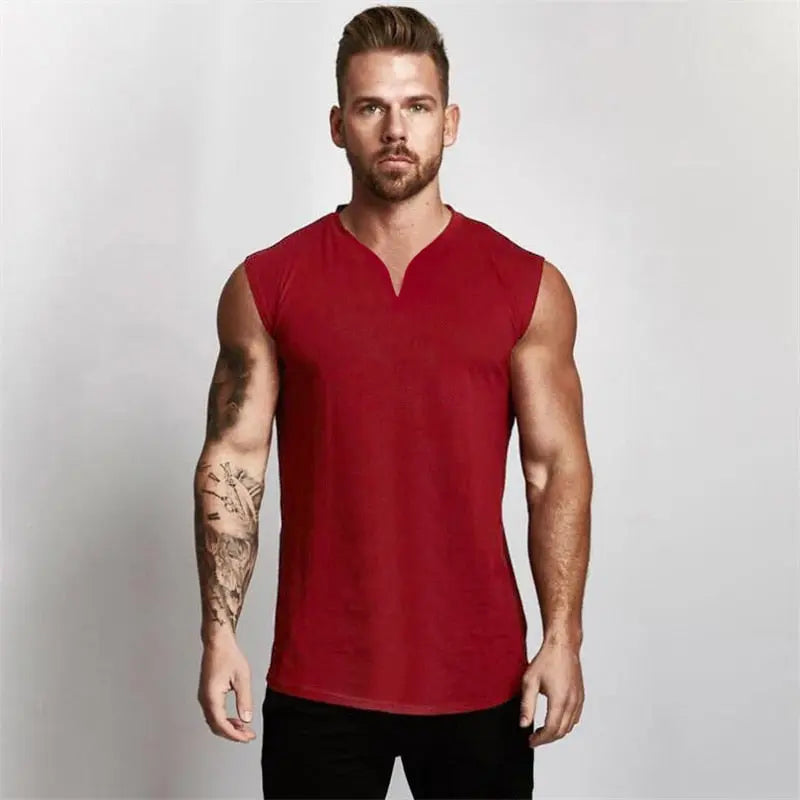 V Neck Fitness Shirt Muscleguys