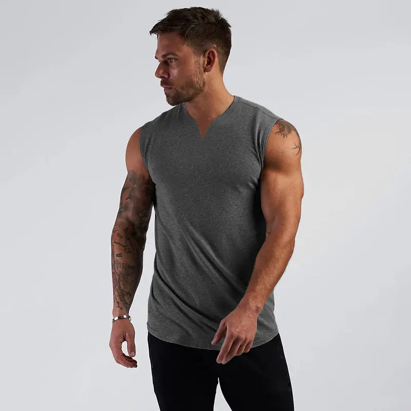 V Neck Fitness Shirt Muscleguys
