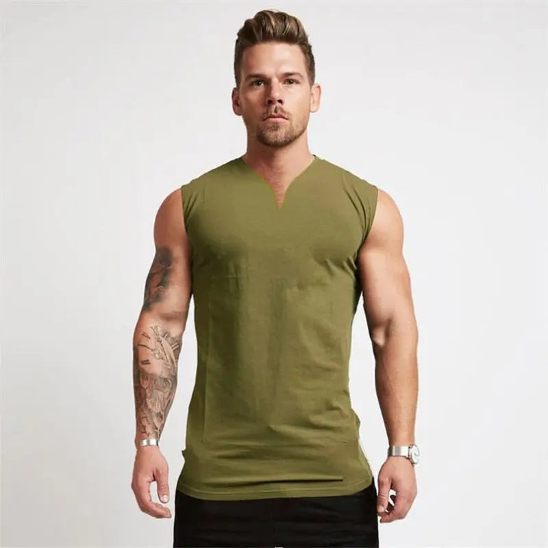 V Neck Fitness Shirt Muscleguys