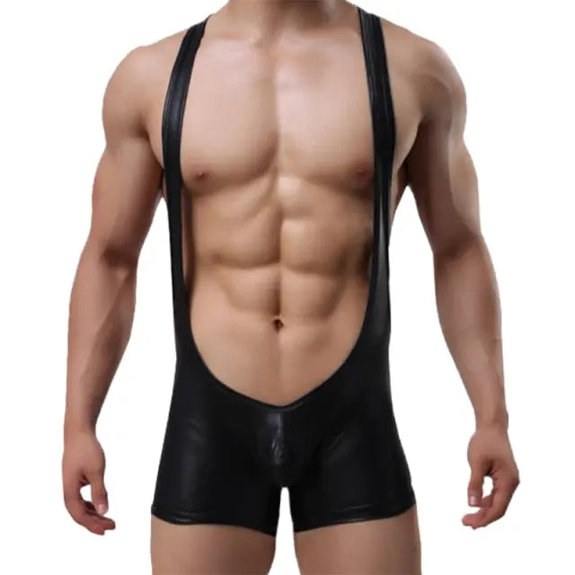 Wrestling Open Chest Faux Singlet Clever-Menmode