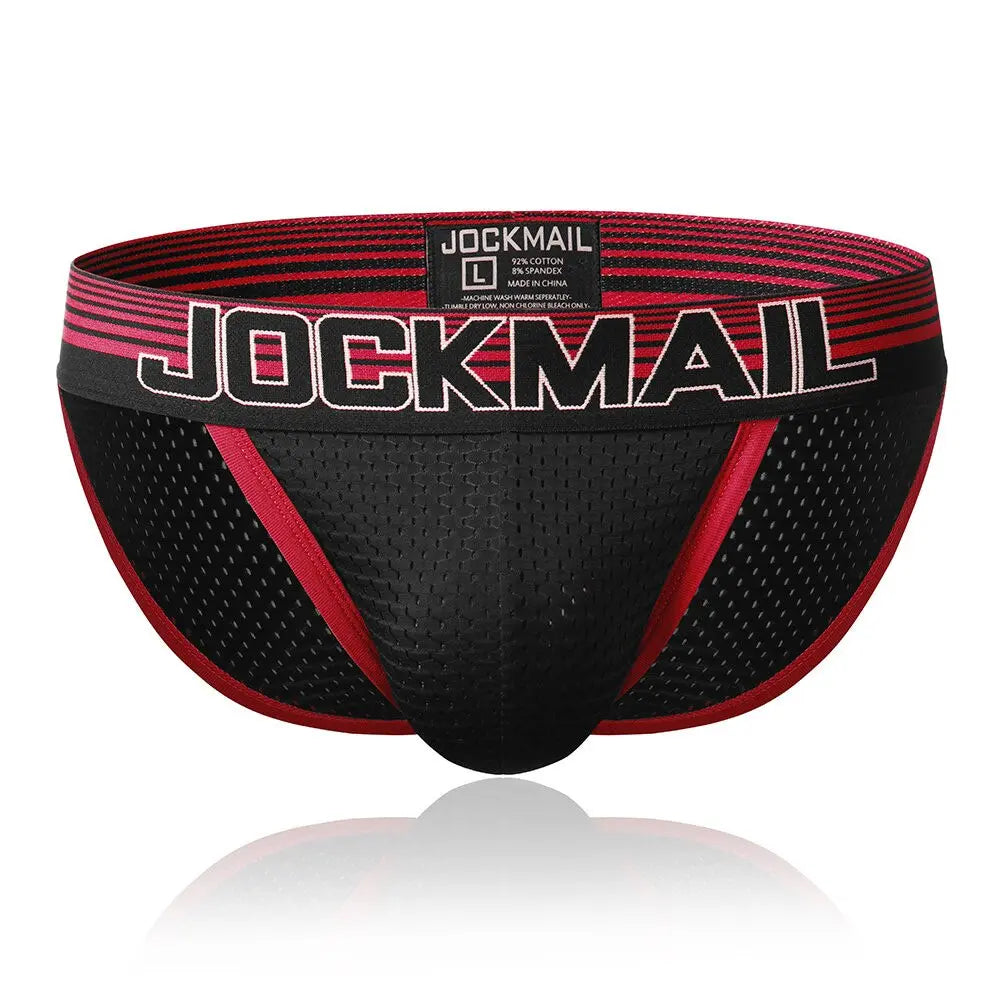 Jockmail Black Mesh Sport Brief Jockmail