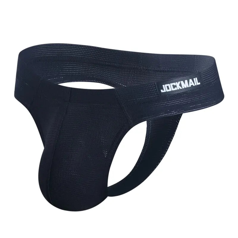 Shop Jockmail Solid Mesh Thong - Real jock underwear, swimwear & more ...